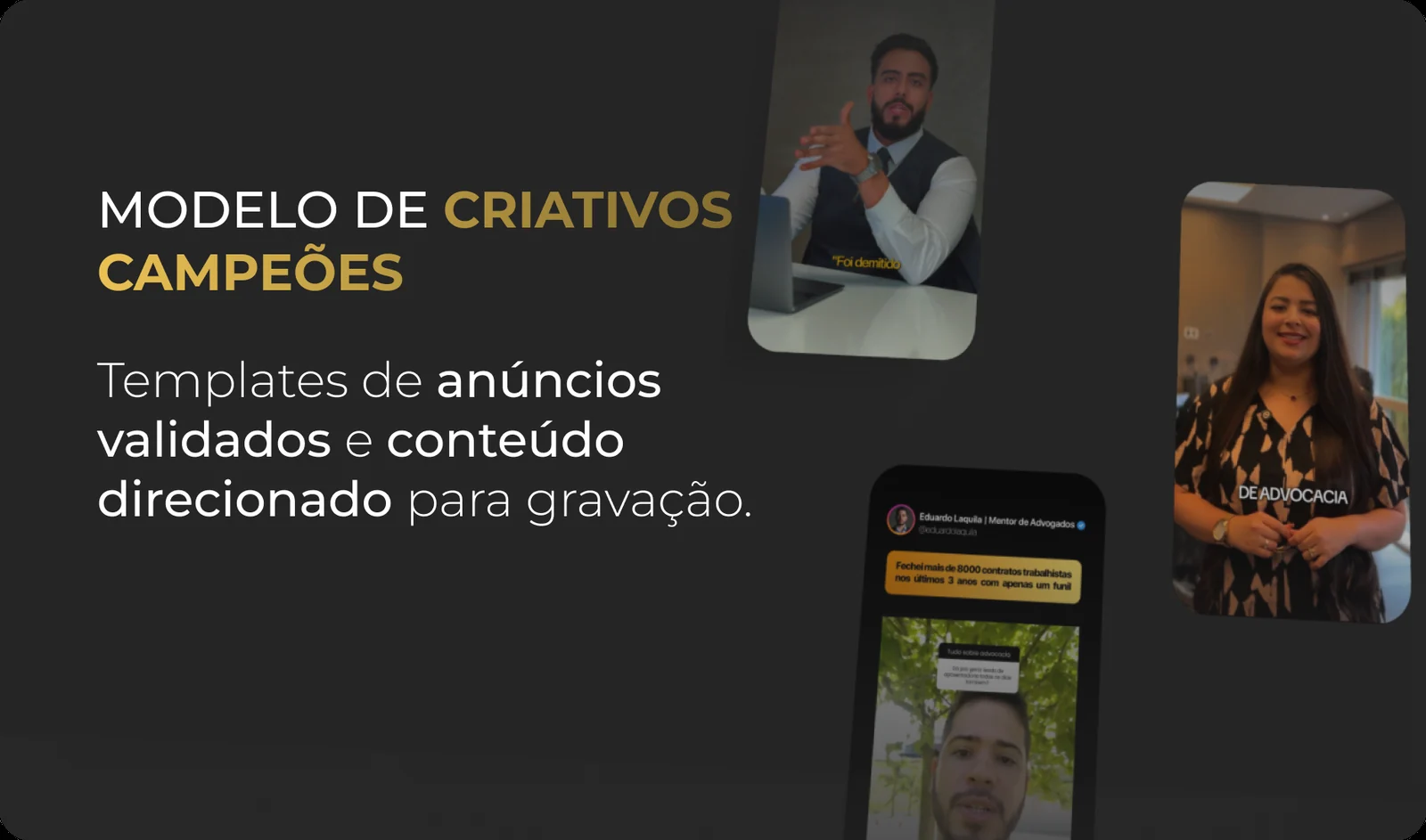 Modelo de criativos campeões